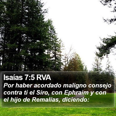 Isaías 7:5 RVA Bible Verse Image