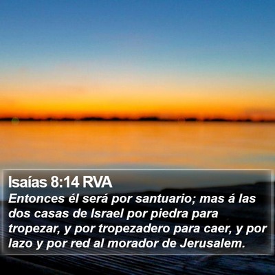 Isaías 8:14 RVA Bible Verse Image