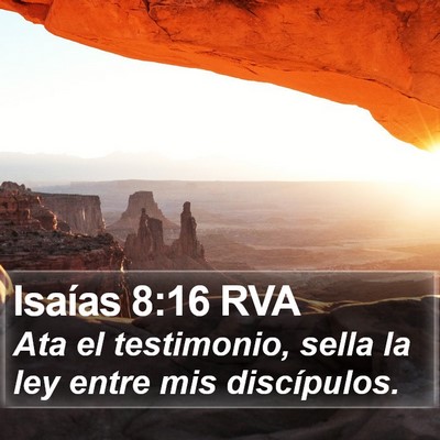 Isaías 8:16 RVA Bible Verse Image