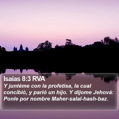 Isaías 8:3 RVA Bible Verse Image