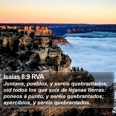 Isaías 8:9 RVA Bible Verse Image