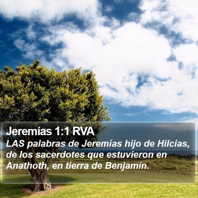 Jeremías 1:1 RVA Bible Verse Image