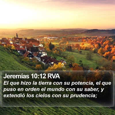 Jeremías 10:12 RVA Bible Verse Image
