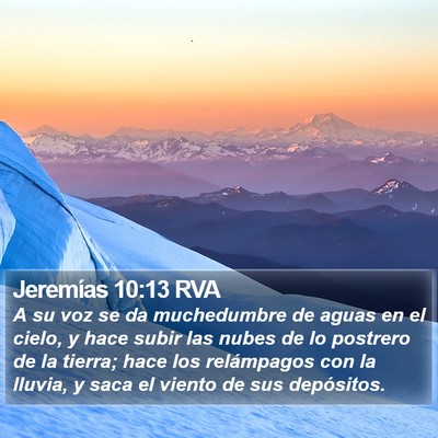 Jeremías 10:13 RVA Bible Verse Image