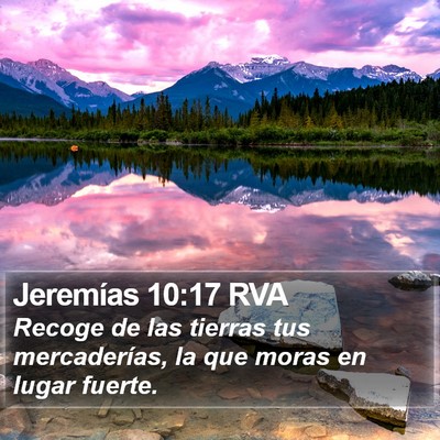 Jeremías 10:17 RVA Bible Verse Image