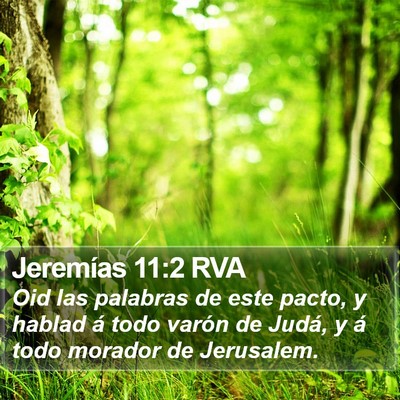 Jeremías 11:2 RVA Bible Verse Image