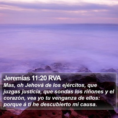 Jeremías 11:20 RVA Bible Verse Image