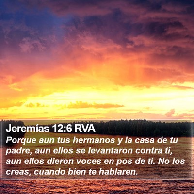 Jeremías 12:6 RVA Bible Verse Image