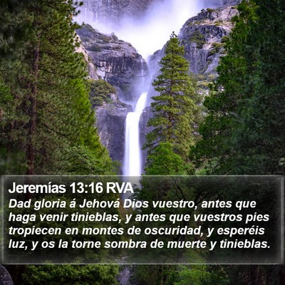 Jeremías 13:16 RVA Bible Verse Image