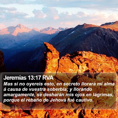 Jeremías 13:17 RVA Bible Verse Image