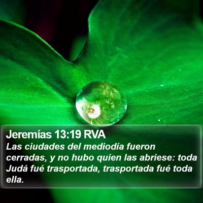 Jeremías 13:19 RVA Bible Verse Image