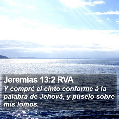 Jeremías 13:2 RVA Bible Verse Image