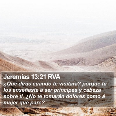 Jeremías 13:21 RVA Bible Verse Image