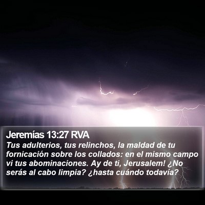 Jeremías 13:27 RVA Bible Verse Image