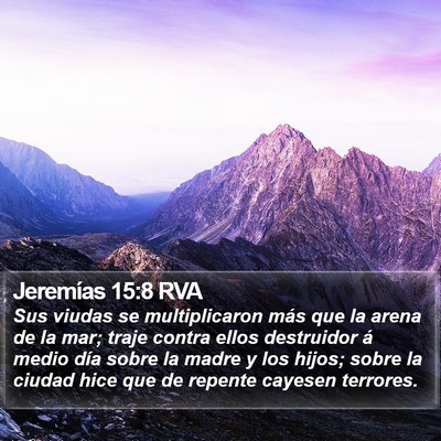 Jeremías 15:8 RVA Bible Verse Image