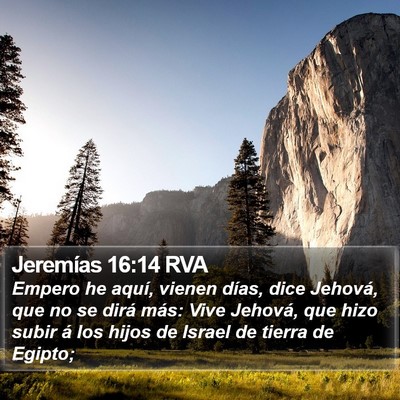 Jeremías 16:14 RVA Bible Verse Image