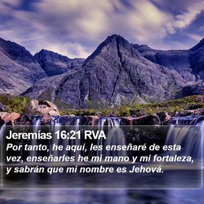 Jeremías 16:21 RVA Bible Verse Image