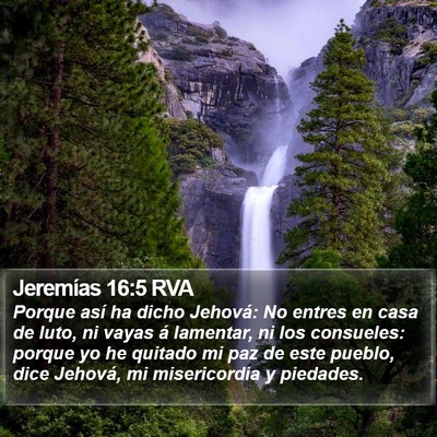 Jeremías 16:5 RVA Bible Verse Image