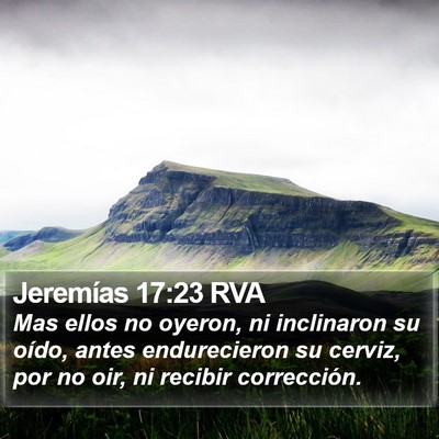 Jeremías 17:23 RVA Bible Verse Image
