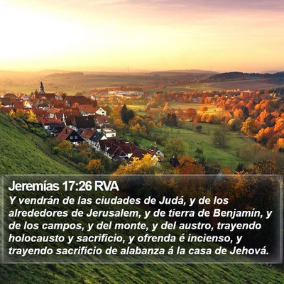 Jeremías 17:26 RVA Bible Verse Image