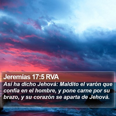 Jeremías 17:5 RVA Bible Verse Image