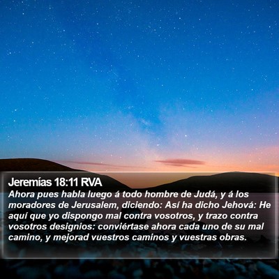 Jeremías 18:11 RVA Bible Verse Image