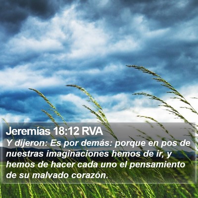 Jeremías 18:12 RVA Bible Verse Image