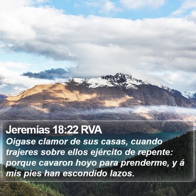 Jeremías 18:22 RVA Bible Verse Image