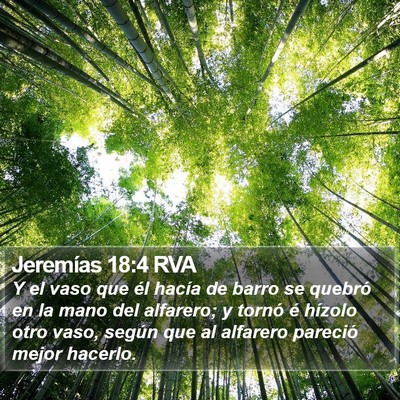 Jeremías 18:4 RVA Bible Verse Image