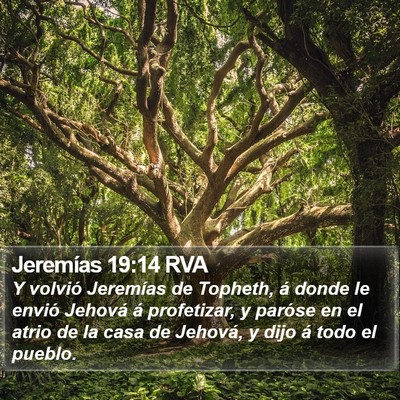 Jeremías 19:14 RVA Bible Verse Image