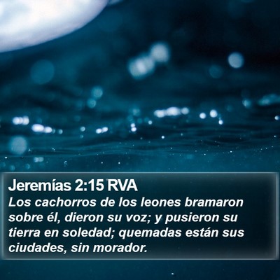 Jeremías 2:15 RVA Bible Verse Image