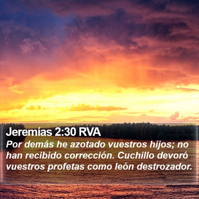 Jeremías 2:30 RVA Bible Verse Image