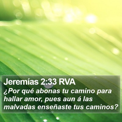 Jeremías 2:33 RVA Bible Verse Image