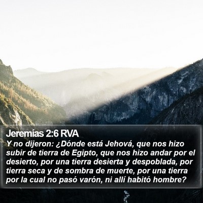 Jeremías 2:6 RVA Bible Verse Image