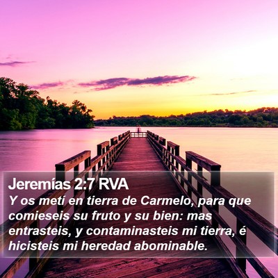 Jeremías 2:7 RVA Bible Verse Image
