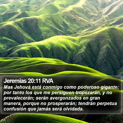 Jeremías 20:11 RVA Bible Verse Image