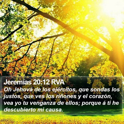 Jeremías 20:12 RVA Bible Verse Image