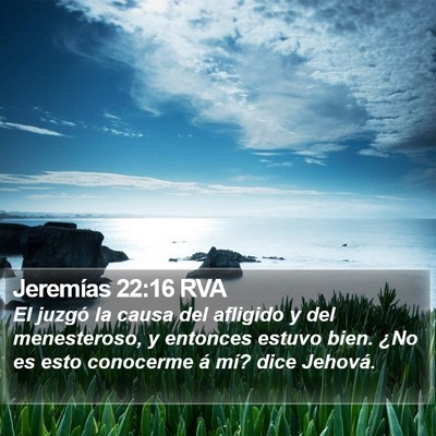 Jeremías 22:16 RVA Bible Verse Image