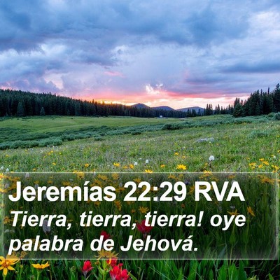 Jeremías 22:29 RVA Bible Verse Image