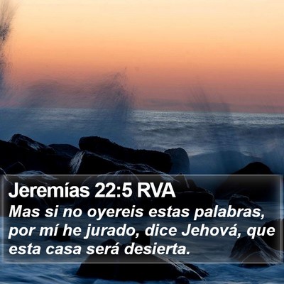 Jeremías 22:5 RVA Bible Verse Image