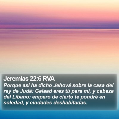 Jeremías 22:6 RVA Bible Verse Image