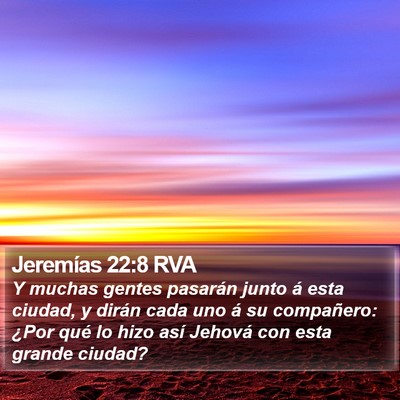 Jeremías 22:8 RVA Bible Verse Image