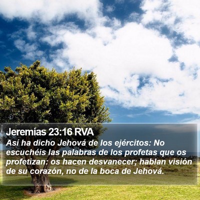 Jeremías 23:16 RVA Bible Verse Image