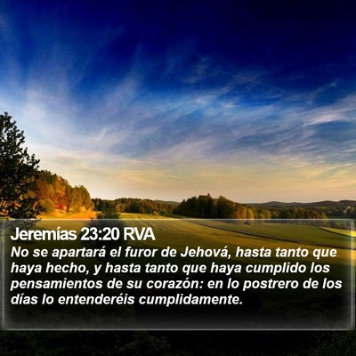 Jeremías 23:20 RVA Bible Verse Image
