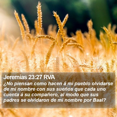 Jeremías 23:27 RVA Bible Verse Image