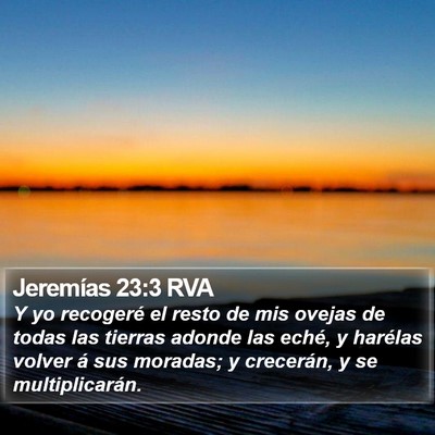 Jeremías 23:3 RVA Bible Verse Image