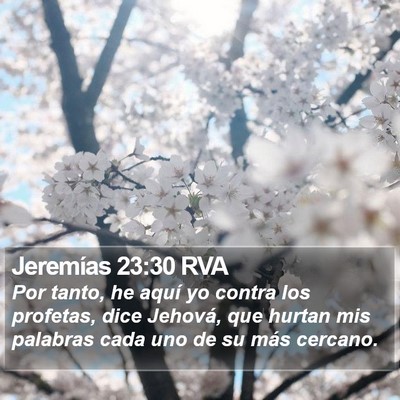 Jeremías 23:30 RVA Bible Verse Image