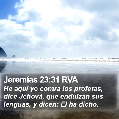 Jeremías 23:31 RVA Bible Verse Image