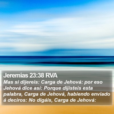 Jeremías 23:38 RVA Bible Verse Image