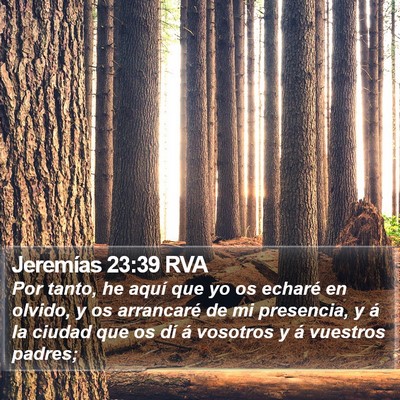 Jeremías 23:39 RVA Bible Verse Image